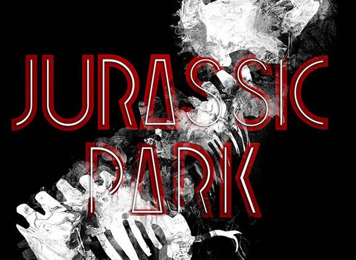 Um fóssil de dinossauro com o título do livro
